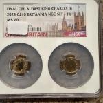 Queen Elizabeth II and King Charles III 2023 £10 NGC Set