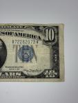 1934 Silver Certificate $10 Bill Blue Seal Note