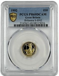 1992 Great Britain Gold 10 Pounds Britannia Coin