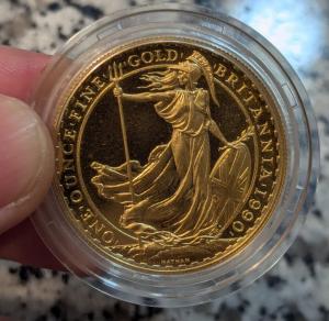 1990 1 oz Gold Britannia Coin from UK