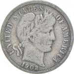 1902-P Barber Dime 90% Silver Coin