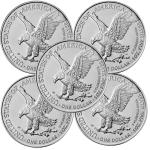 2025 1 oz Silver American Eagle Coin Lot of 5