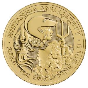 2024 UK 100 Pound Gold Britannia & Liberty Coin