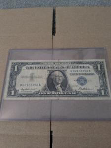 1957 One Dollar Silver Certificate Blue Seal Note