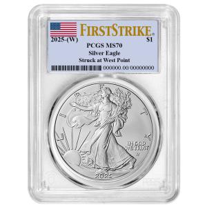2025 $1 American Silver Eagle PCGS MS70 Flag
