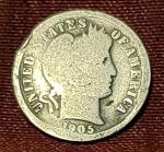 1905-O Barber Dime 90% Silver Coin