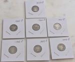 Lot of 10 Barber Dimes 1897-1907 Mixed Dates