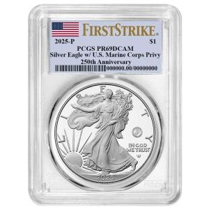 2025-P Proof $1 Silver Eagle Marine Corps Privy