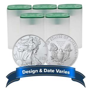 100 $1 American Silver Eagles 1 oz Random Year