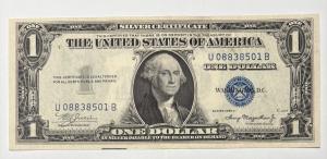 1935A $1 Silver Certificate Blue Seal Note