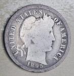 1895 Barber Dime Silver 10c Key Date