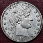 1910 D Barber Quarter 25c Uncirculated Coin