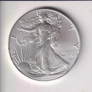 2024 Silver Eagle 1 Oz Coin - $1