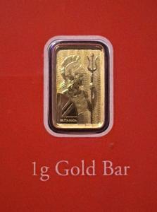 1 Gram Gold Bar - Royal Mint Britannia
