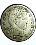 1915 Barber Quarter - Lower Mintage, Great Detail
