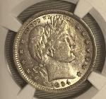 1894 Barber Quarter Dollar - AU-55 Better Date