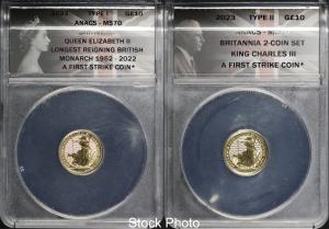 2023 U.K. £10 Gold Britannia 1/10oz Set