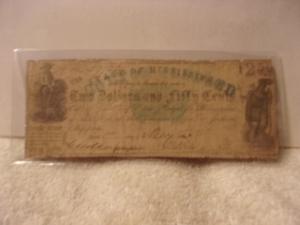 1862 $2.50 Mississippi Cotton Pledge Blue Note