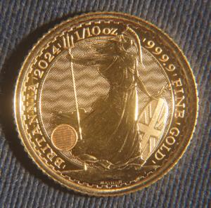2024 10 Pounds 1/10 oz .9999 Gold Britannia