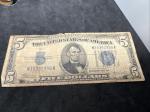 1934 D $5 Silver Certificate Blue Seal Note