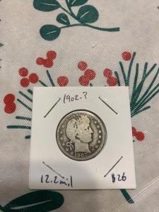 1902-P Barber Silver Quarter Coin