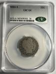1894-S Barber Silver Quarter CAC Graded Coin