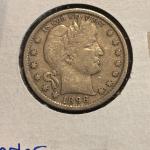1898 Barber Quarter Silver Coin 25 Cents