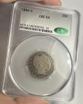 1894-S Barber Silver Quarter CAC Graded Coin