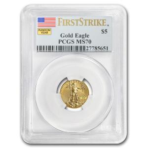 1/10 oz American Gold Eagle Coin - MS-70
