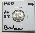 1900 Barber Dime 10c with Nice Luster