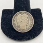 1892 Barber Quarter 25 Cent Coin