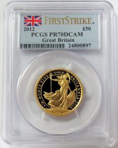 2012 Gold 1/2oz Britannia PCGS PR 70 DCAM