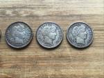 Barber Head Silver Dimes - 5 Unique Dates