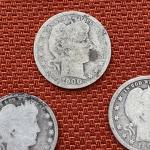 1897-1900 Barber Quarters 4 Coin Set