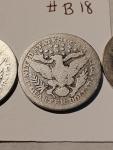 Barber Quarters Lot of 3 - 90% Silver