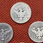 1897-1900 Barber Quarters 4 Coin Set