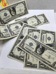 Set of 8 Vintage 1957 Blue Seal $1 Silver Certificates