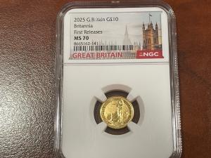 2025 Gold Britannia 1/10 oz. MS70 - First Releases