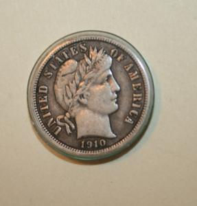 1910 Barber Dime - Silver Coin