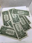 Set of 8 Vintage 1957 Blue Seal $1 Silver Certificates