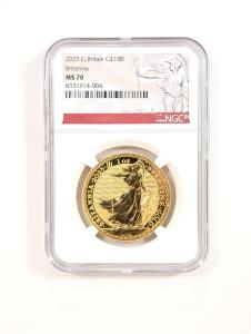 2025 1 Ounce Gold Britannia Coin - NGC MS70