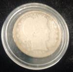 Set of Six Early Barber Quarters