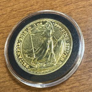 2016 Gold Gilded 1 oz Silver Britannia Coin