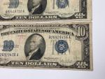 1934 A & C $10 Silver Certificate Notes