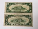 1934 A & C $10 Silver Certificate Notes