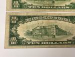 1934 A & C $10 Silver Certificate Notes