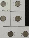 Ten Barber Dimes 90% Silver Circulated 1899-1916