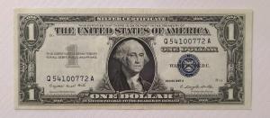 1957A $1 Silver Certificate Blue Seal Note