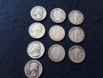 10 Mixed Silver Quarters: Washington, Barber, Liberty
