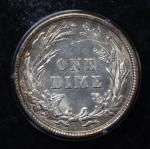 1901 Barber Dime Uncirculated Coin with Toning